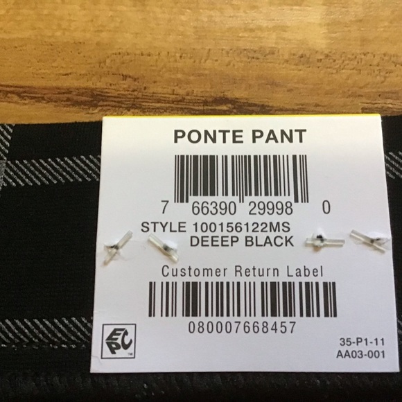 NWT Women’s Plaid Ponté-Knit Boot-Cut Pull-On Pants - Picture 9 of 16